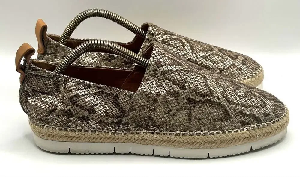 Gentle Souls by Kenneth Snake Print Leather Espadrille Sneakers